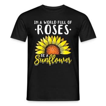 Jardin Tournesols Femmes Jardinage Fleurs - T-shirt homme - noir - Devant - AI Model Male 178 light (178cm)