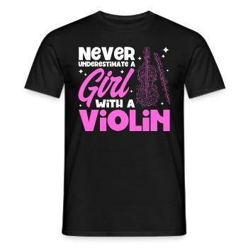 Violoniste Orchestre violoniste Amateur de violon - T-shirt homme - noir - Devant - AI Model Male 178 light (178cm)