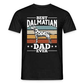 Bester Dalmatiner Papa - Männer T-Shirt - Schwarz - Vorne - AI Model Male 178 light (178cm)