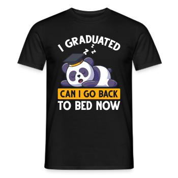 Graduierung Panda Männer Frauen Graduiert - Männer T-Shirt - Schwarz - Vorne - AI Model Male 178 light (178cm)
