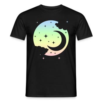 Kawaii Mond Pastel Goth Niedlich - Männer T-Shirt - Schwarz - Vorne - AI Model Male 178 light (178cm)