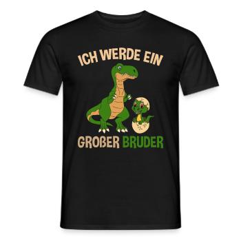 Ich werde Großer Bruder Dinosaurier - Männer T-Shirt - Schwarz - Vorne - AI Model Male 178 light (178cm)