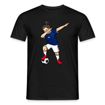 Dabbing Soccer Player Girls Australia Soccer - Men's T-Shirt - black - Front - AI Model Male 178 light (178cm)