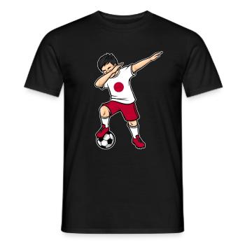 Dabbing Football Player Boy Japan Football - Men's T-Shirt - black - Front - AI Model Male 178 light (178cm)