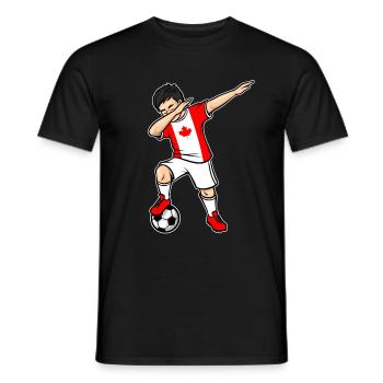 Dabbing Soccer Player Boy Canada Soccer - T-shirt homme - noir - Devant - AI Model Male 178 light (178cm)