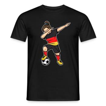 Dabbing Fußballer Mädchen Fußball Deutschland Trik - Männer T-Shirt - Schwarz - Vorne - AI Model Male 178 light (178cm)