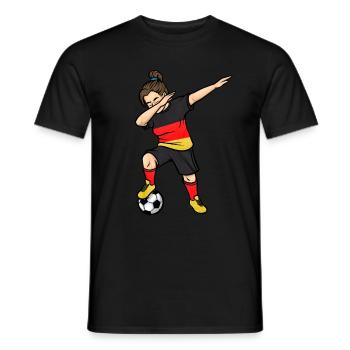 Dabbing Fußballer Mädchen Fußball Deutschland Trik - Männer T-Shirt - Schwarz - Vorne - AI Model Male 178 light (178cm)
