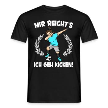 Mädchen Fußballspieler Mir Reicht's Fußball - Männer T-Shirt - Schwarz - Vorne - AI Model Male 178 light (178cm)