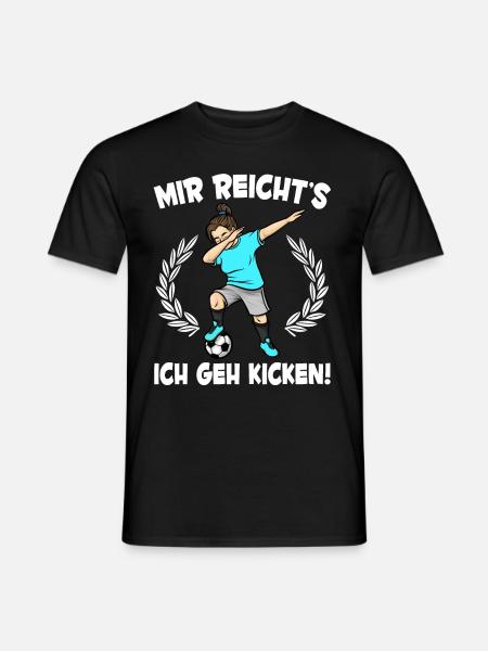 Mädchen Fußballspieler Mir Reicht's Fußball - Männer T-Shirt - Schwarz