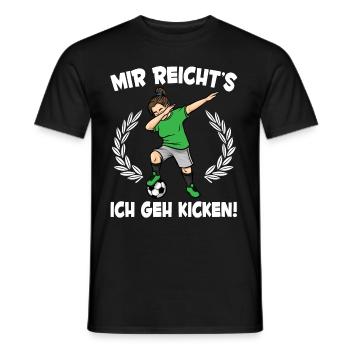 Mädchen Fußball Lustiges Fußballspielerin - Männer T-Shirt - Schwarz - Vorne - AI Model Male 178 light (178cm)