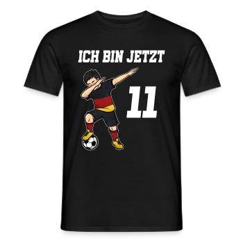 Fußballer 11 Jahre alt Jungen Deutschland Fußball - Männer T-Shirt - Schwarz - Vorne - AI Model Male 178 light (178cm)