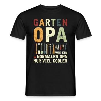 Garten Opa Lustiger Gärtner Opa - Männer T-Shirt - Schwarz - Vorne - AI Model Male 178 light (178cm)