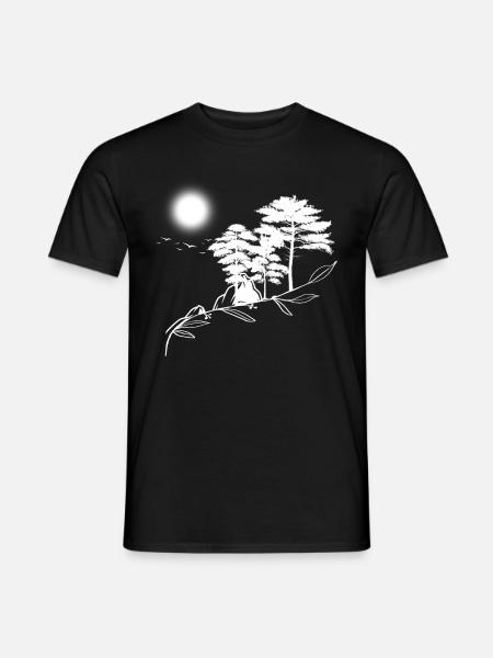 Outdoor Natur Wald Vögel Sonne - Männer T-Shirt - Schwarz