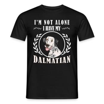 Drôle de chiot propriétaire de chien dalmatien - T-shirt homme - noir - Devant - AI Model Male 178 light (178cm)