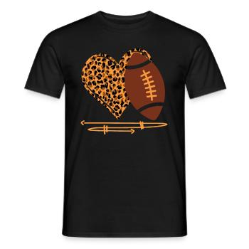 Football Cheetah Femmes Fan de football américain - T-shirt homme - noir - Devant - AI Model Male 178 light (178cm)