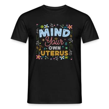 Uterus Blumen Feministische Ermächtigung - Männer T-Shirt - Schwarz - Vorne - AI Model Male 178 light (178cm)