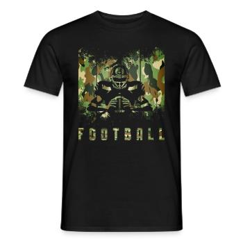 Football Player Coach American Football - Men's T-Shirt - black - Front - AI Model Male 178 light (178cm)