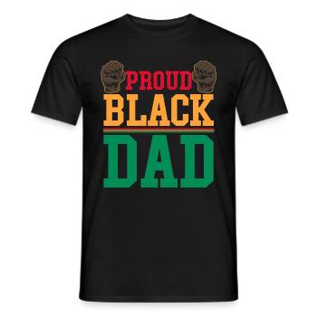 African Father Africa King Afro Pride - Men's T-Shirt - black - Front - AI Model Male 178 light (178cm)