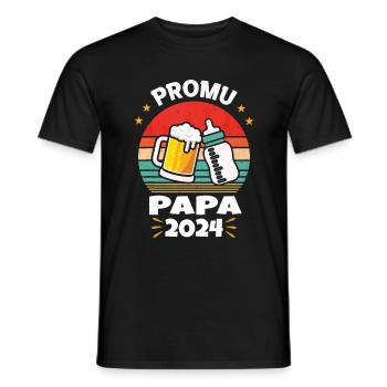 Beförderung zum Future Dad 2024 - Männer T-Shirt - Schwarz - Vorne - AI Model Male 178 light (178cm)