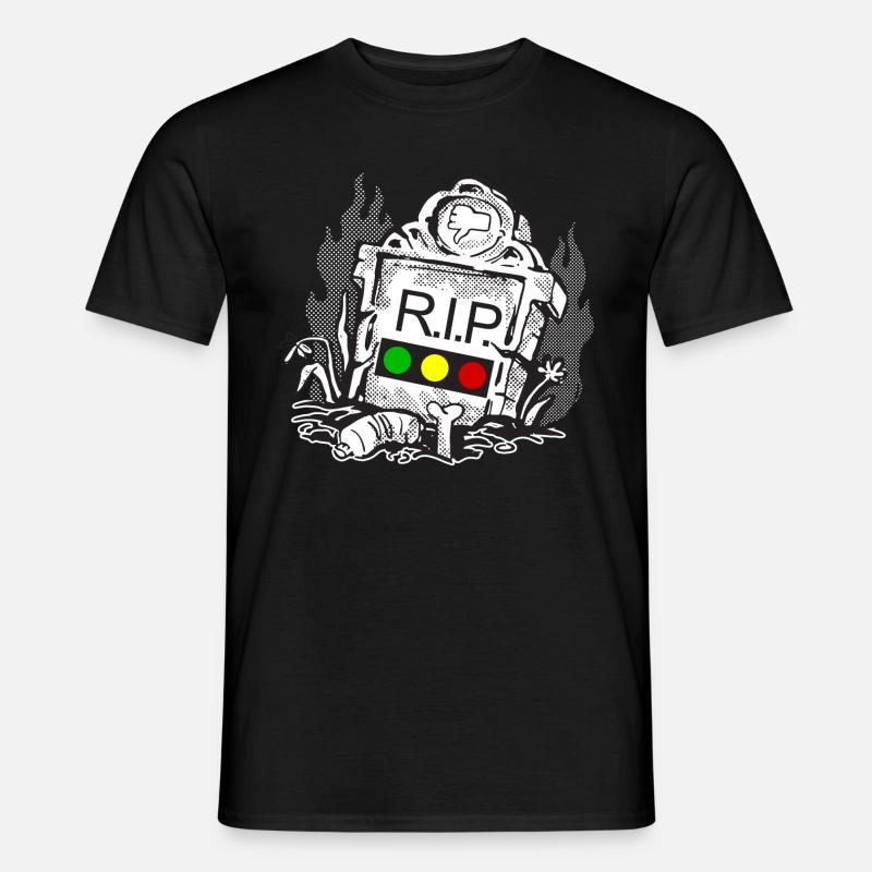 Ampel Ruhe in Frieden RIP - Männer T-Shirt - Schwarz