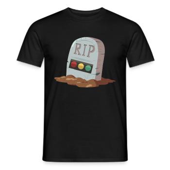 Feu tricolore reposer en toute tranquillité RIP - T-shirt homme - noir - Devant - AI Model Male 178 light (178cm)