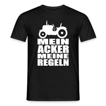 Mein Acker meine Regeln. Landwirtschaft Bauer - Männer T-Shirt - Schwarz - Vorne - AI Model Male 178 light (178cm)