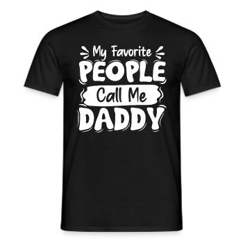 Dad Fathers Day Daddy Papa Funny Father´s Day - Men's T-Shirt - black - Front - AI Model Male 178 light (178cm)