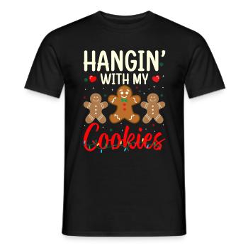 Sortir avec mes cookies Préparer des cookies pour Noël - T-shirt homme - noir - Devant - AI Model Male 178 light (178cm)