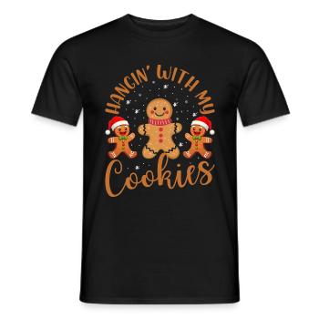 Abhängen mit meinen Cookies Kekse backen - Männer T-Shirt - Schwarz - Vorne - AI Model Male 178 light (178cm)