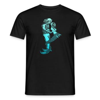 Meerjungfrau Seejungfrau Nixe Märchen - Männer T-Shirt - Schwarz - Vorne - AI Model Male 178 light (178cm)