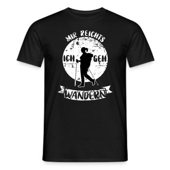 Wanderung, Mir reicht´s ich geh Wandern, Berge Fun - Männer T-Shirt - Schwarz - Vorne - AI Model Male 178 light (178cm)