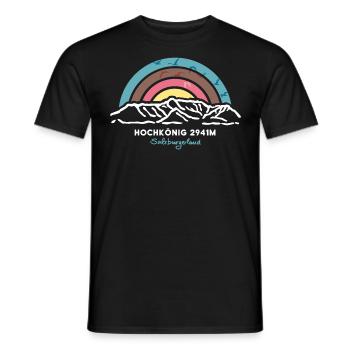 Hochkönig Berg Tirol Wandern Skigebiet Souvenir - Männer T-Shirt - Schwarz - Vorne - AI Model Male 178 light (178cm)