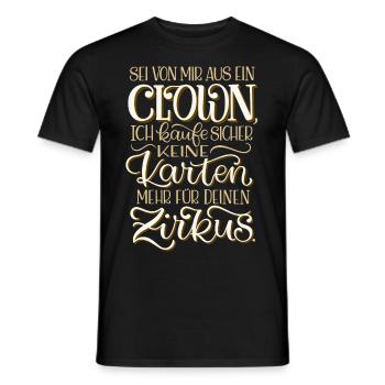 Clown Zirkus - Männer T-Shirt - Schwarz - Vorne - AI Model Male 178 light (178cm)