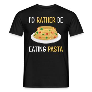 Lieber Pasta essen ironisches Sprichwort - Männer T-Shirt - Schwarz - Vorne - AI Model Male 178 light (178cm)