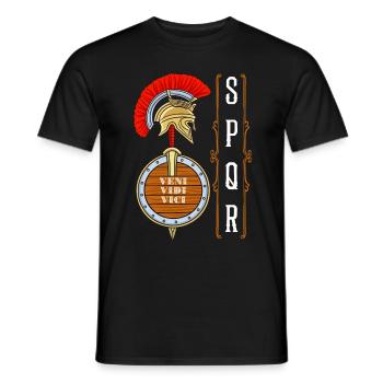 Lateinische Redewendung Römisches Reich Veni, Vidi, Vici - Männer T-Shirt - Schwarz - Vorne - AI Model Male 178 light (178cm)