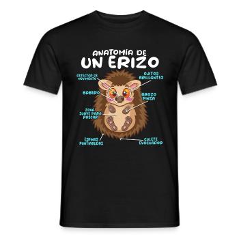 Anatomie d’un hérisson amusant - T-shirt homme - noir - Devant - AI Model Male 178 light (178cm)