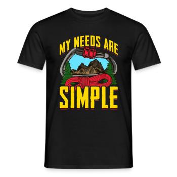 Alpiniste mes besoins sont simples - T-shirt homme - noir - Devant - AI Model Male 178 light (178cm)