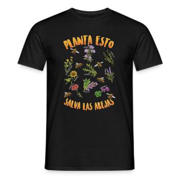 Plant This Saves Bees - Men's T-Shirt - black - Front - AI Model Male 178 light (178cm)