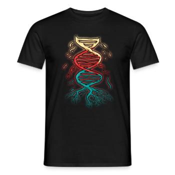 DNA Strand Sequence Biology Sciences - Men's T-Shirt - black - Front - AI Model Male 178 light (178cm)