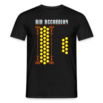 Air Accordion Plays Accordion Music Rancheras - Men's T-Shirt - black - Front - AI Model Male 178 light (178cm)