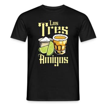 Los Tres Amigos Tequila Mexico Fiesta - Men's T-Shirt - black - Front - AI Model Male 178 light (178cm)