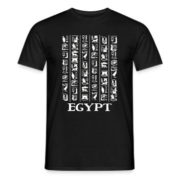 Hieroglyphics Pyramids Ancient Egypt - Men's T-Shirt - black - Front - AI Model Male 178 light (178cm)