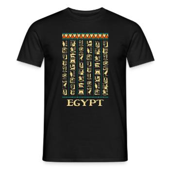 Hieroglyphics Pyramids Ancient Egypt - Men's T-Shirt - black - Front - AI Model Male 178 light (178cm)