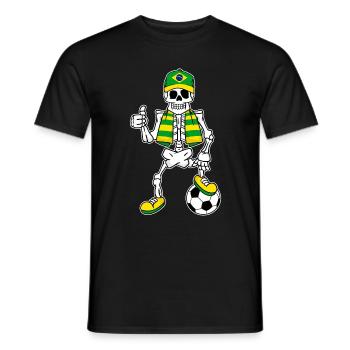 Skeleton Brésil Football Amateur - T-shirt homme - noir - Devant - AI Model Male 178 light (178cm)