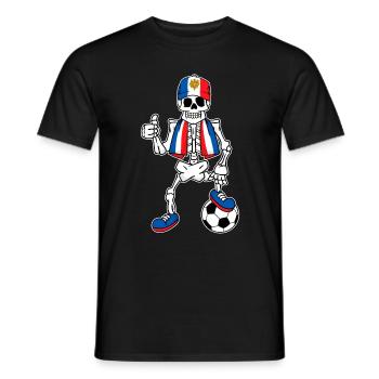 Skeleton France Amateur Football - Men's T-Shirt - black - Front - AI Model Male 178 light (178cm)