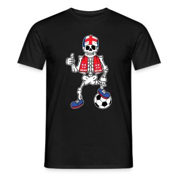 Skeleton England Amateur Football - Men's T-Shirt - black - Front - AI Model Male 178 light (178cm)