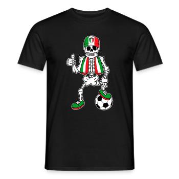 Skeleton Italian Fan Football Italy - Men's T-Shirt - black - Front - AI Model Male 178 light (178cm)