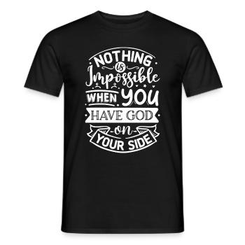 Nothing Is Impossible When You Have God Saying - Men's T-Shirt - black - Front - AI Model Male 178 light (178cm)