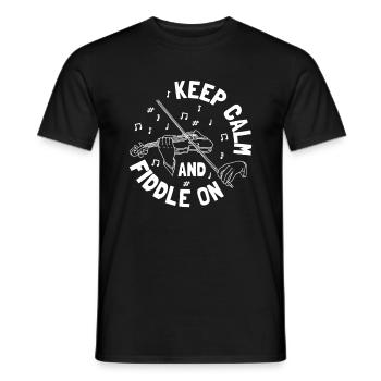 Violinist Geige Geigenspieler - Männer T-Shirt - Schwarz - Vorne - AI Model Male 178 light (178cm)