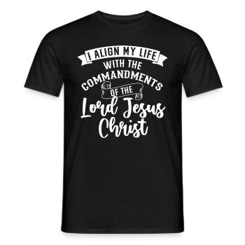 Follow Jesus Bible Study Christian God - Men's T-Shirt - black - Front - AI Model Male 178 light (178cm)